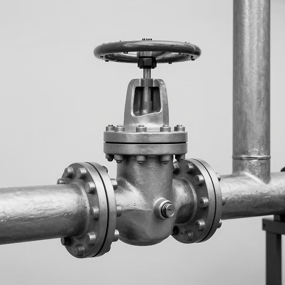Industrial fire safety valve and piping